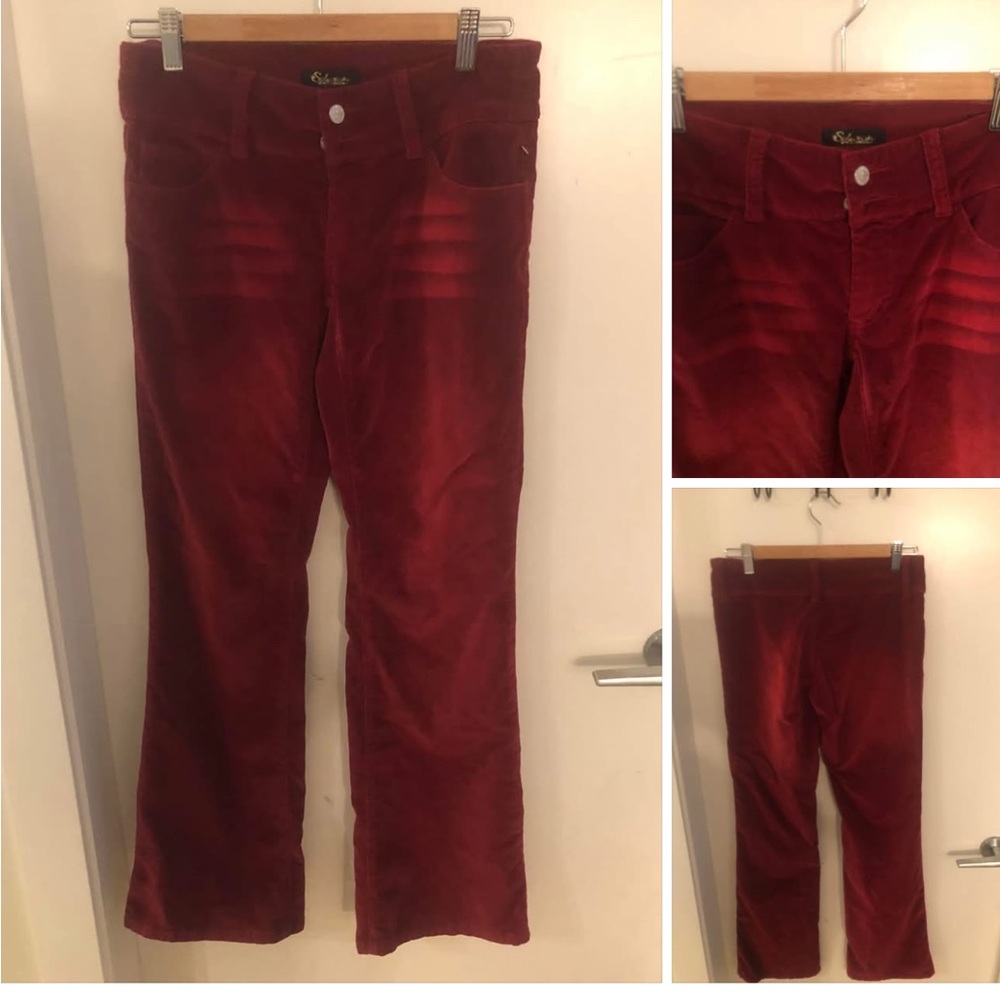 20/$20 Seduction 5, Red corduroy but Velvet look pant